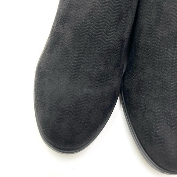 Dr. Scholl's Women's Ruler Black Microsuede Chevron Boots Booties Shooties 6 - Picture 5 of 14